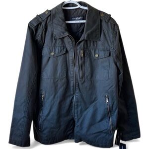 BLACK RIVET | Olive Biker Jacket